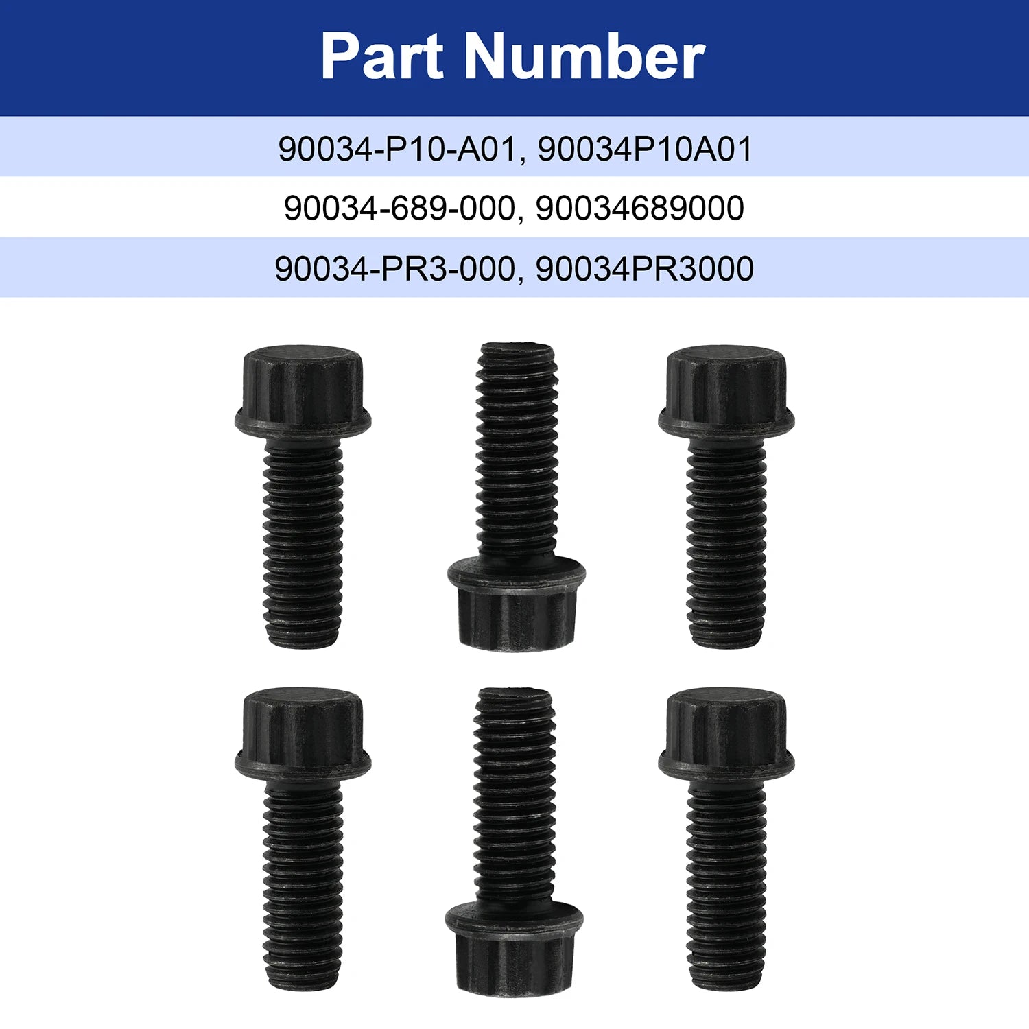 6Pcs Pressure Plate Bolt Set For Honda Accord Civic For Acura ILX TSX D B F K H Series 90034-P10-A01