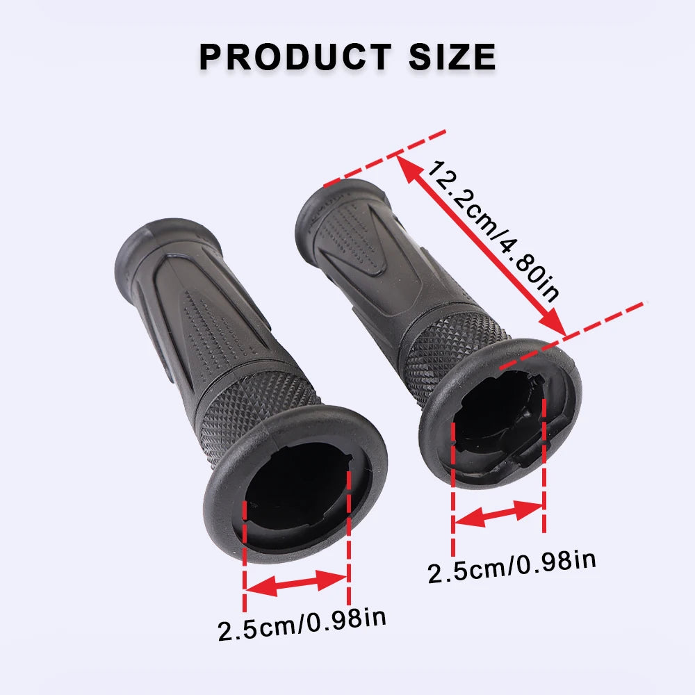 Triumph Motorcycle Handlebar Grips 25mm High Quality Rubber Striped Non-Slip Shockproof Handle Bar Grip Cover for Street Triple 765 Speed Triple Tiger 900 1200 Rocket 3 Scrambler 1200 Daytona Trident 660 – Black (1 Pair)