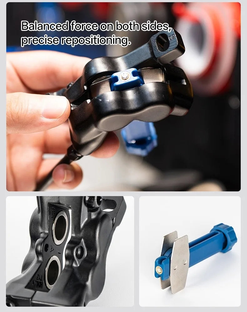 2-in-1 Brake Pad 360° Rotatable Spreader Tool – Brake Caliper Tools – Disc Caliper Piston Reset for Bicycle & Vehicle PA6 Carbon Steel – 1 / 2 / 4 Pcs – from $7