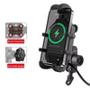 Motorcycle Wireless Charging Phone Mount – QC 3.0 Fast Charger GPS Handlebar Holder for 4–7