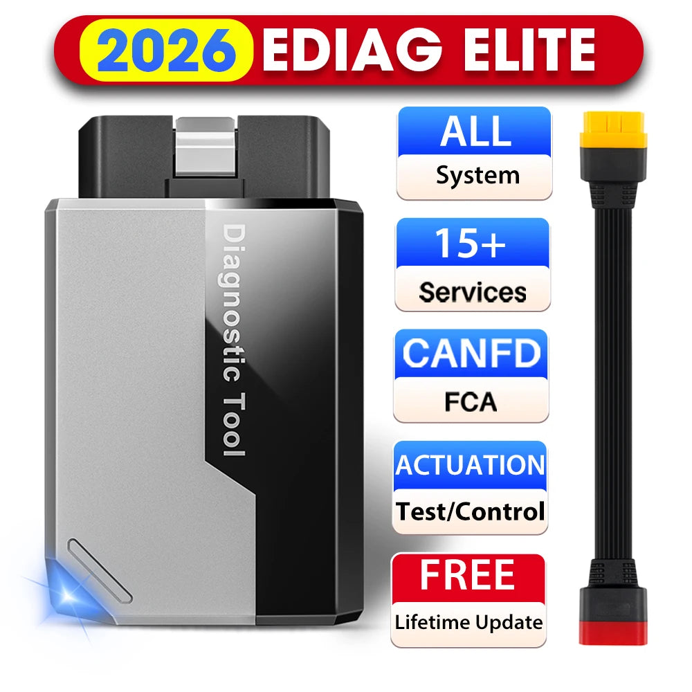KINGBOLEN Ediag Elite OBD2 Scanner – All System + 15 Resets + Bi-Directional + CAN FD – Lifetime Free Update – from $108