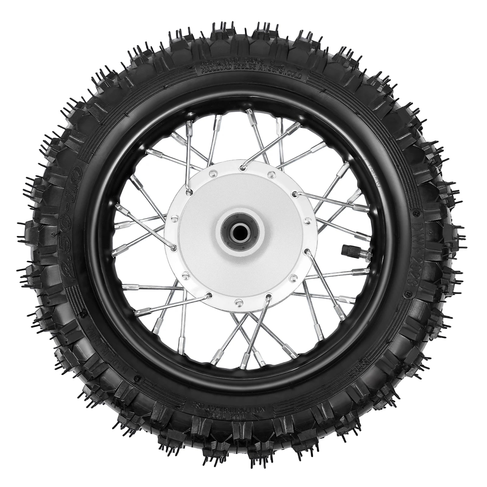 Dirt Bike Tires – 2.50-10 Front & Rear Wheel Rim Tire Assembly
