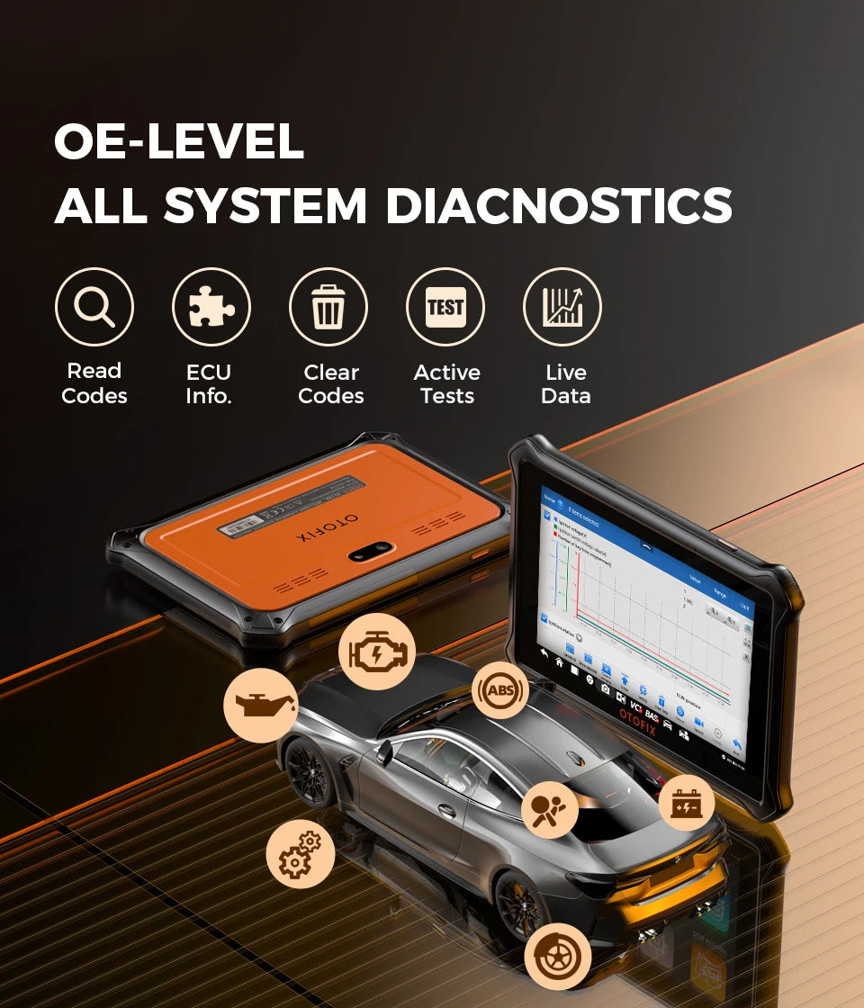 OTOFIX D1 Lite Bi-Directional OBD2 Scanner – 38+ Resets – All System – FCA SGW – DoIP + CAN FD – 7" Android Tablet – 2-Year Free Update – $518