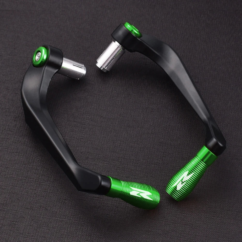 Suzuki GSXR 125/150/250/600/750/1000 / GSR 750/600/400 CNC Aluminum Brake & Clutch Lever Hand Guard Protector – R Logo – 7 Colors – 1 Pair – $20