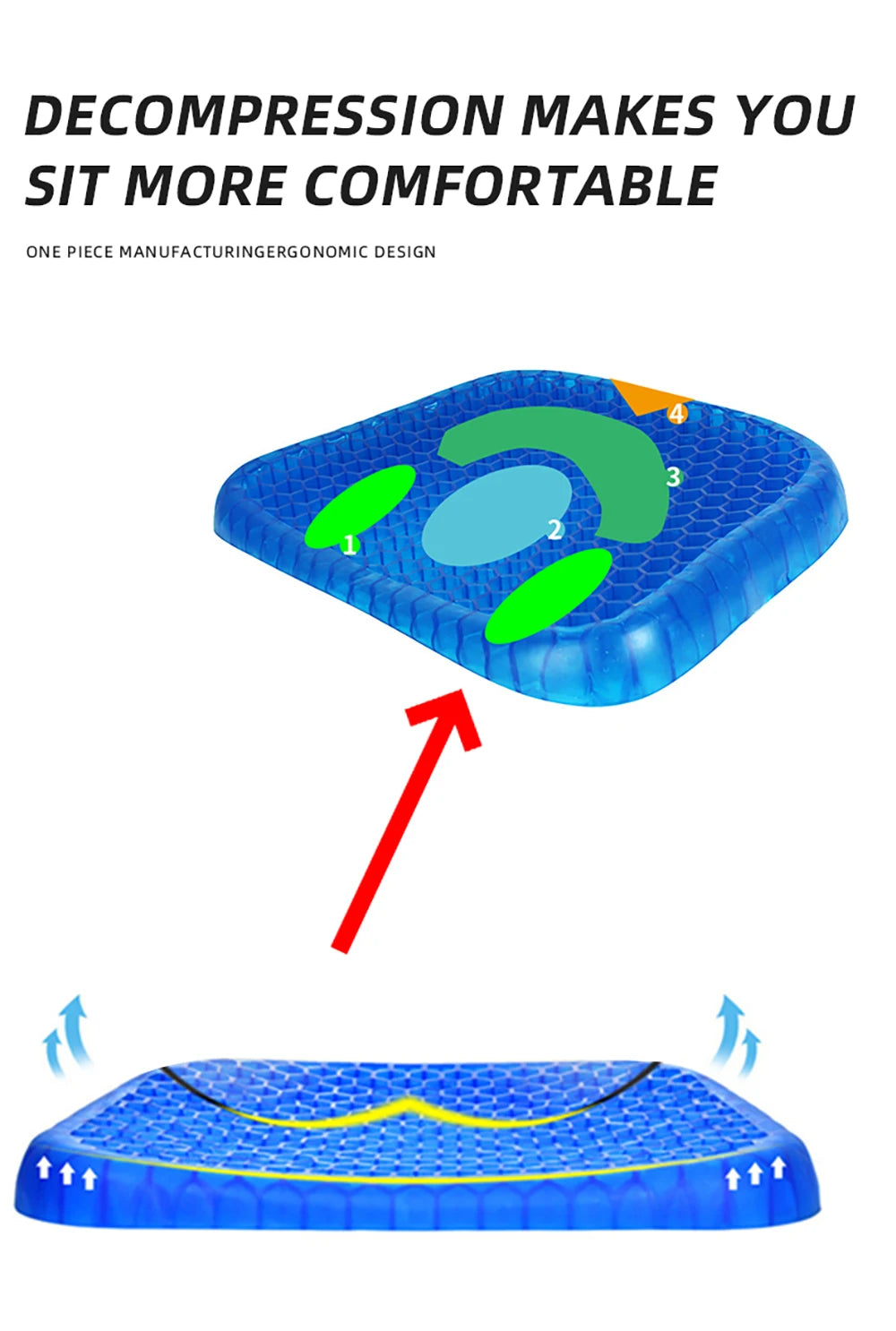 Gel Seat Cushion Cover Pressure Relief Pad For HONDA NC750X NC750S NC700X NC700S NC750 NC700 NC 750 700 X S 750X Accessories