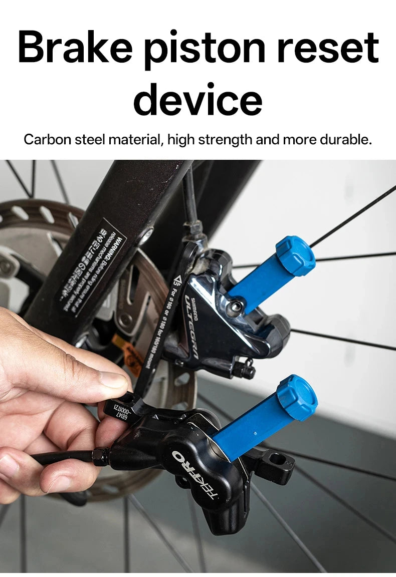 2-in-1 Bicycle Brake Pad Spreader Tool – Brake Bleeding Tools Durable PA6 Carbon Steel 360° Rotatable Hydraulic Disc Brake Caliper Piston Reset – 1 / 2 / 3 / 4 / 6 PC – from $10