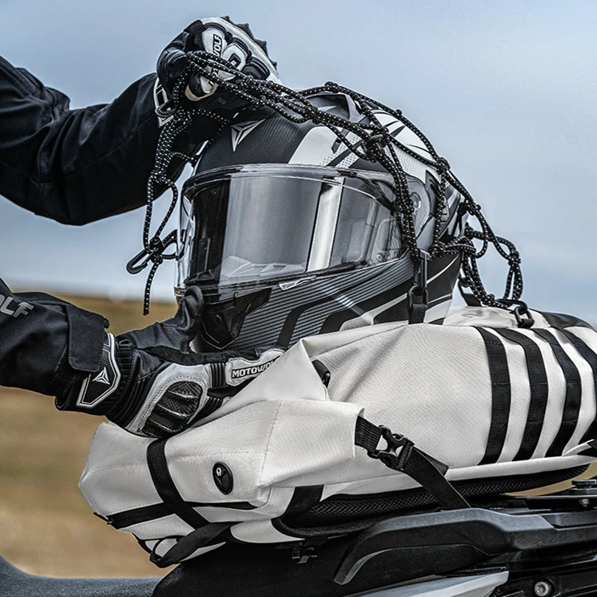 Motorcycle Backpack – Large Capacity Dual Sports & Helmet Bag