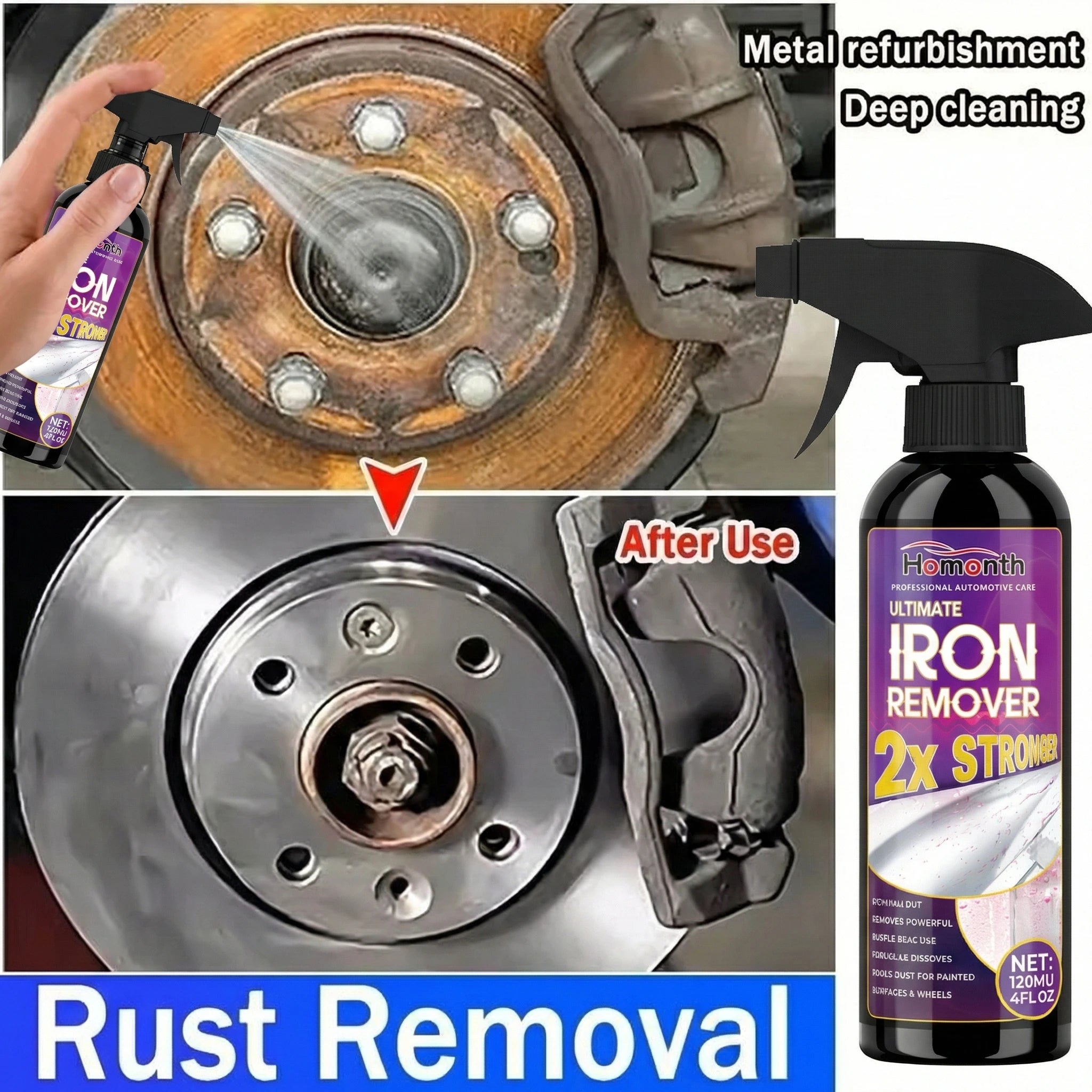 Car Cleaning Iron Remover and Rust Spray