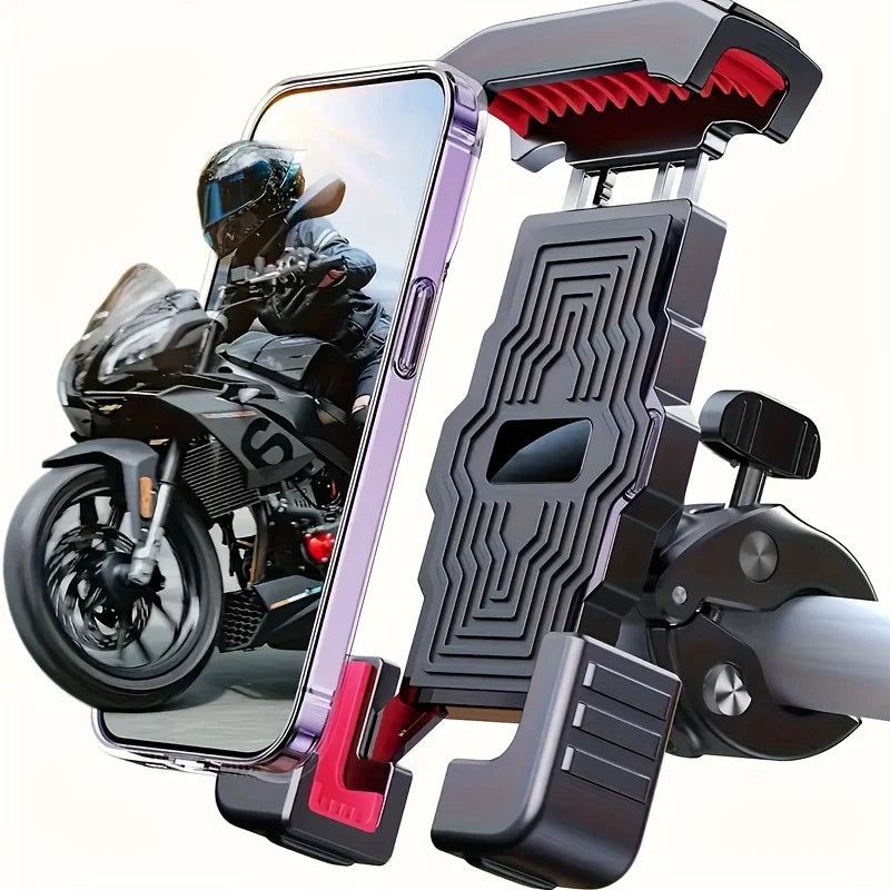 Anti-Vibration Motorcycle Phone Mount – Shockproof Holder for Motorcycles, E-Bikes & Bicycles