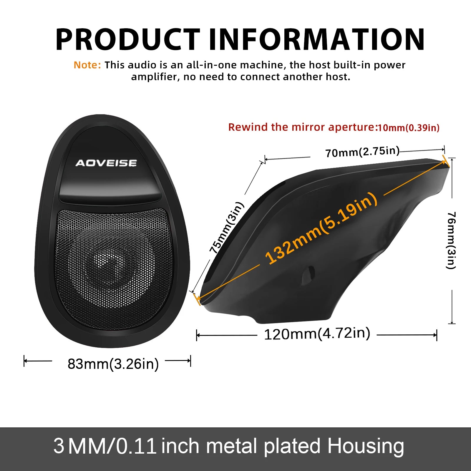 Motorcycle Speakers – Waterproof Bluetooth MP3 & FM Radio