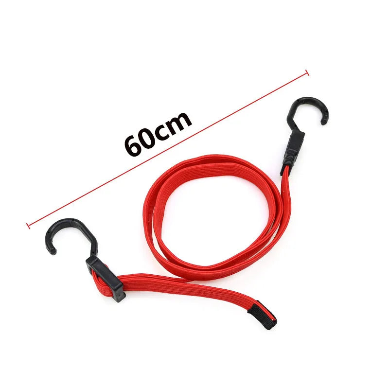 Motorcycle Luggage Strap Bungee Cord with Hooks Elastic Tie Down for Bike Helmet Cargo Net Rope Bicycle Rack Securing Accessorie