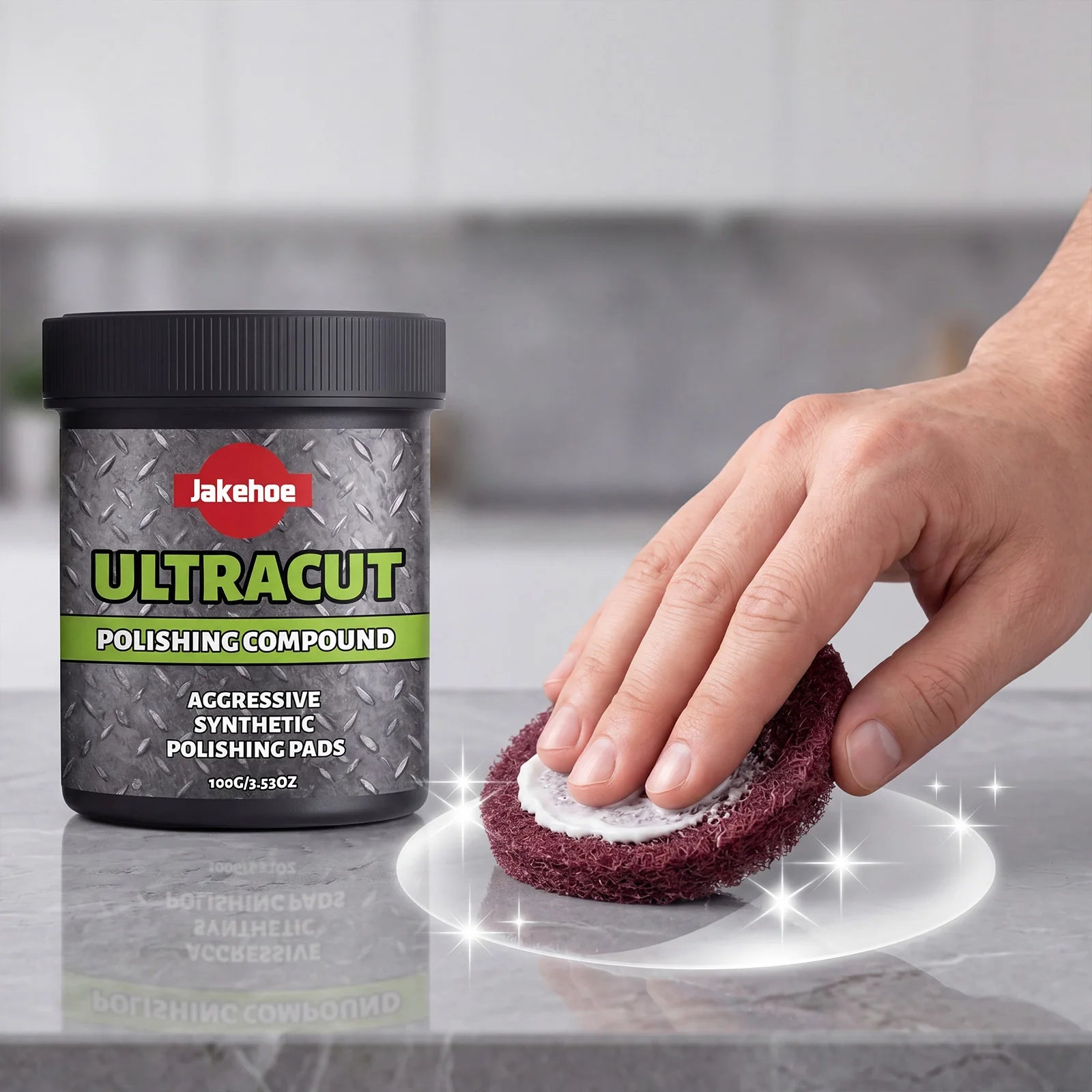 JAKEHOE Polishing Compound Kit – 100g Paste + Pad Per Set – Removes Scratches Oxidation Stains – Auto Paint Multi-Surface – 1 / 2 / 3 / 4 Sets – $25–35