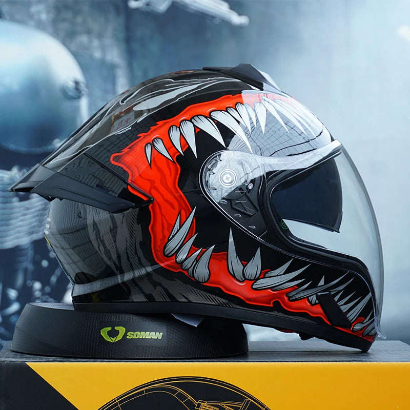 Full Face Motorbike Helmet for Men and Women DOT Approved