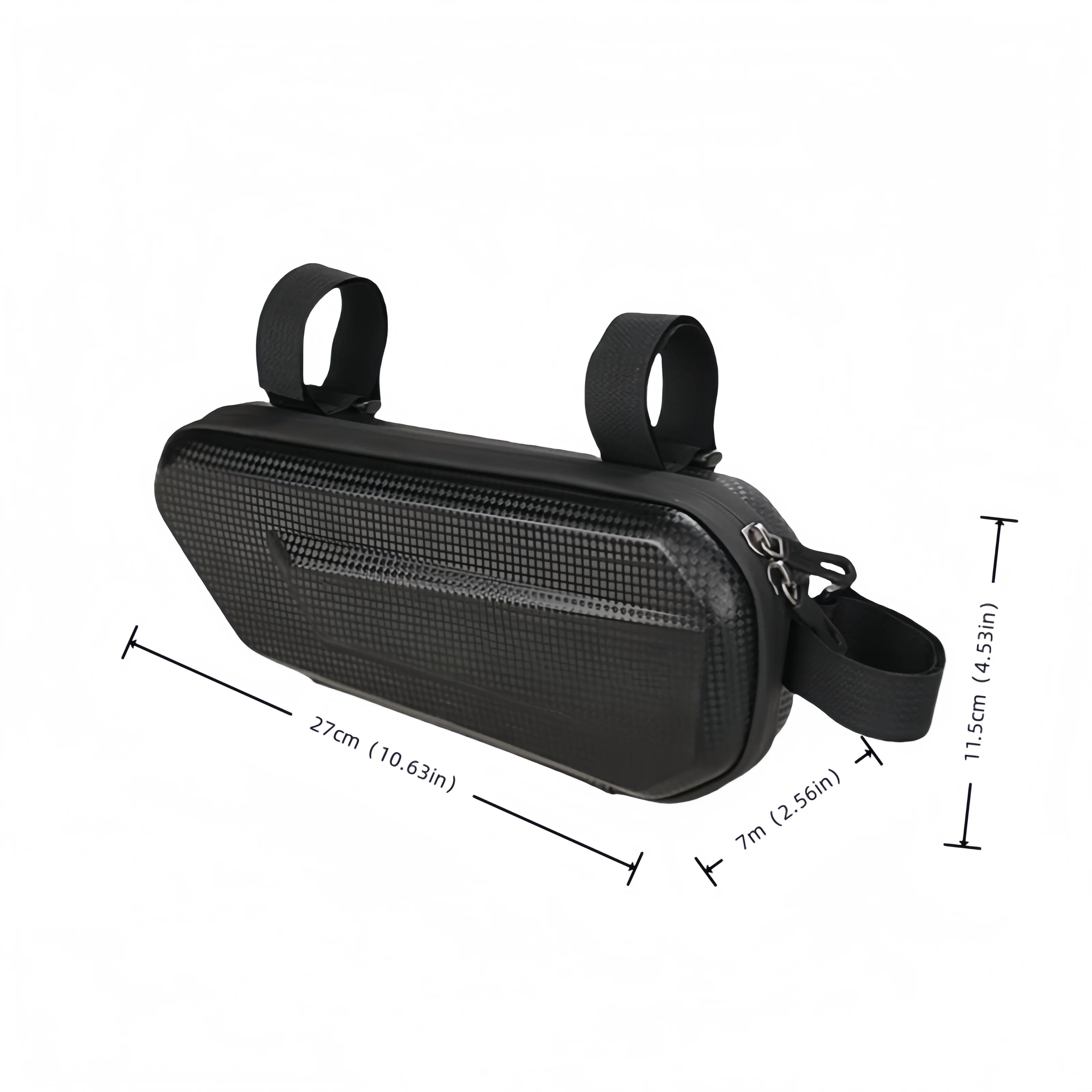 Large Capacity Motorcycle Side Bag Universal No Logo Saddlebag Waterproof Multifunctional Storage Pouch EVA Hard Shell Triangle Bag – Black (Left-B / Right-A / One Pair-AB)