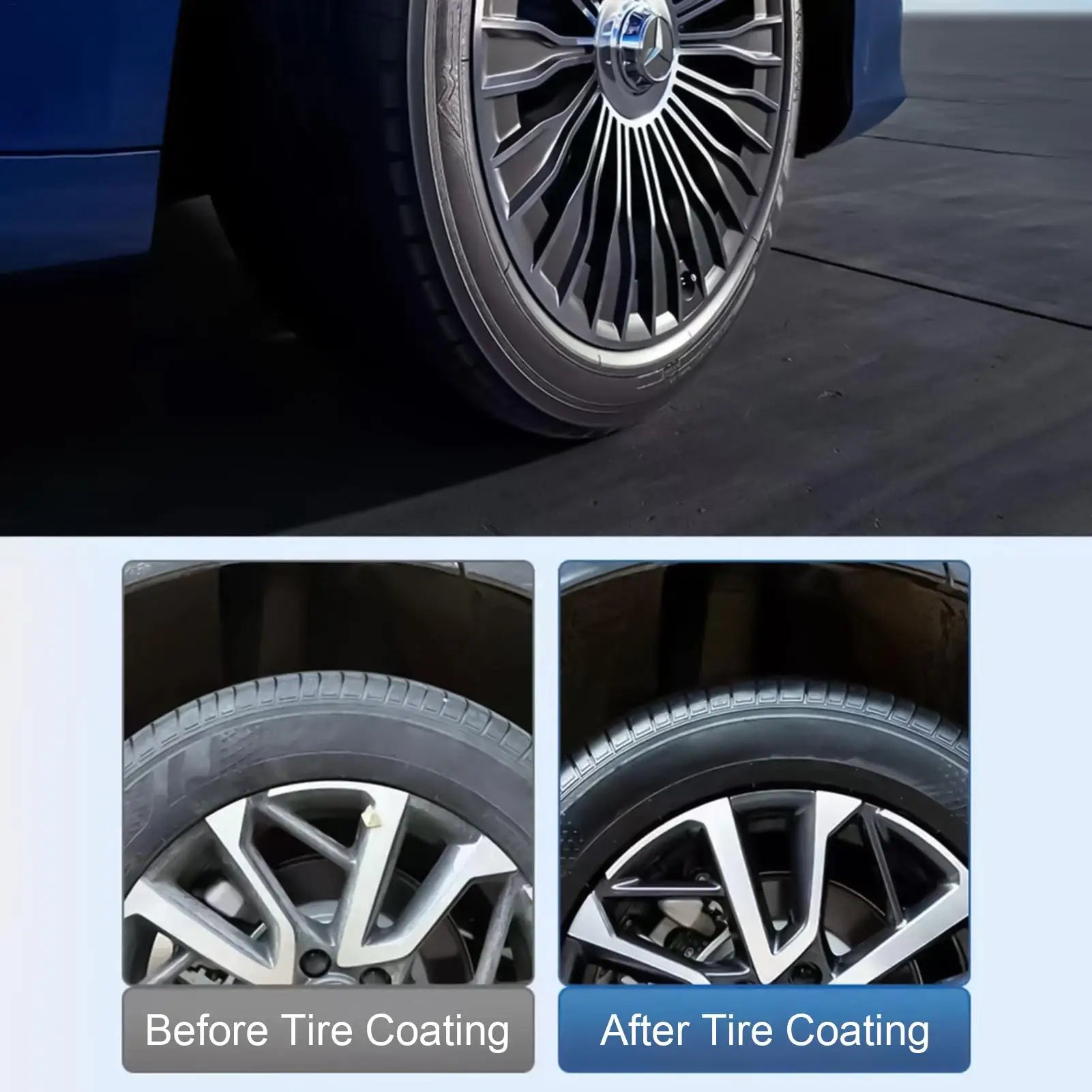 Tire Shine Spray 500ml – Automotive Tyre Restorer & Rubber Care – Trucks Sedans RVs SUVs – With or Without Nozzle – $16–17