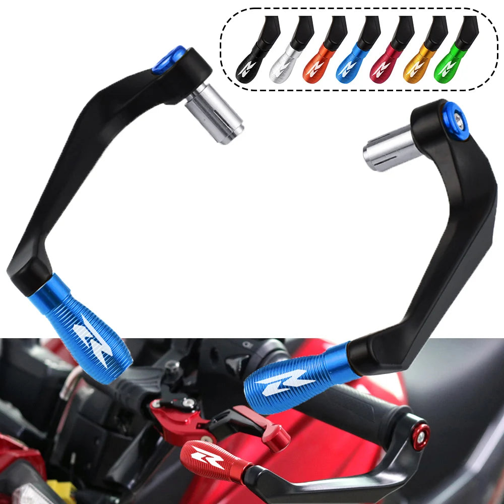 Suzuki GSXR 125/150/250/600/750/1000 / GSR 750/600/400 CNC Aluminum Brake & Clutch Lever Hand Guard Protector – R Logo – 7 Colors – 1 Pair – $20