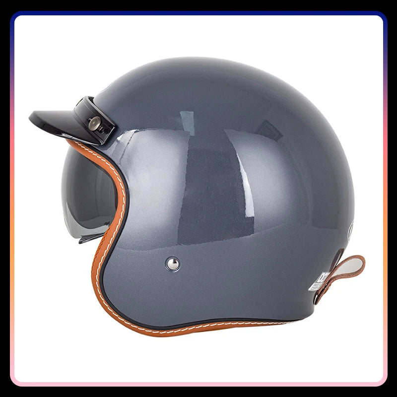 DOT 3/4 Open Face Motorcycle Helmet with