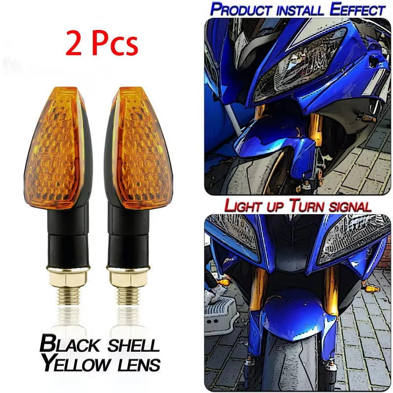 LED Turn Signal Bulbs – 12V Amber 10mm Universal Motorcycle Indicator