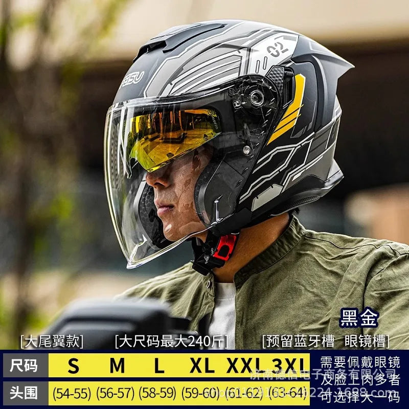 Half Helmet for Electric Vehicles with Extended Sizing