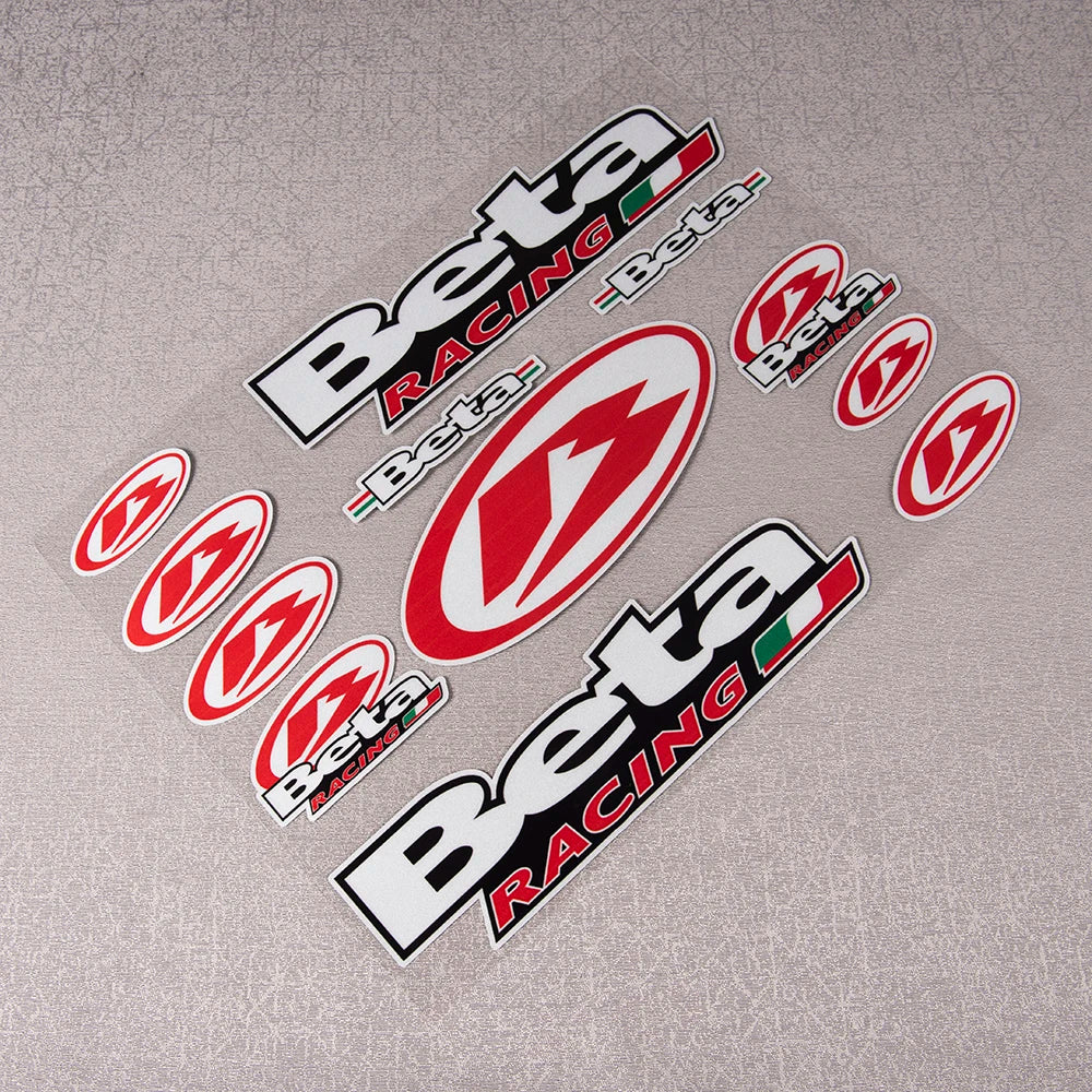 Beta Racing Reflective Motorcycle Sticker Decal Vinyl Graphics Kit – 12 Pieces – 30×22cm – Waterproof / Oil & Scratch Resistant – 2-Year No-Fade – Car / Bike / Helmet – $16