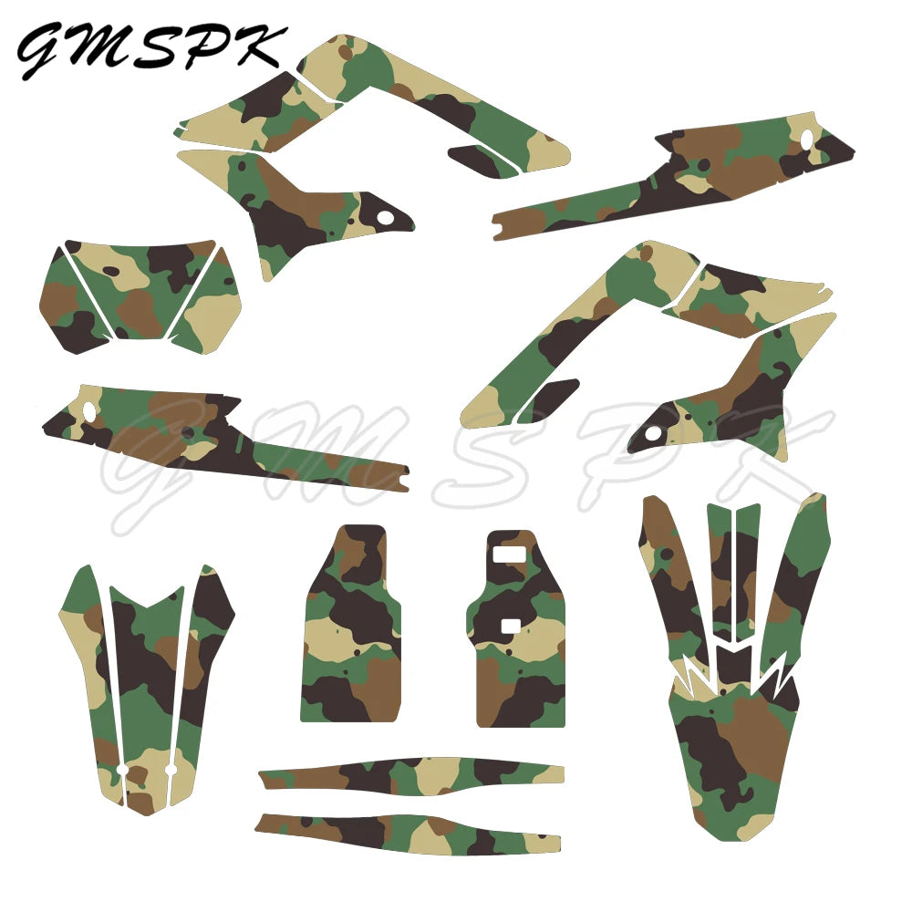 Motocross Team Graphics Background Decal Sticker Kits for Sur-Ron Storm Bee 2023–2024 – Custom Number & Name – PVC – 24 Styles – Glossy / 3D – $70–$92