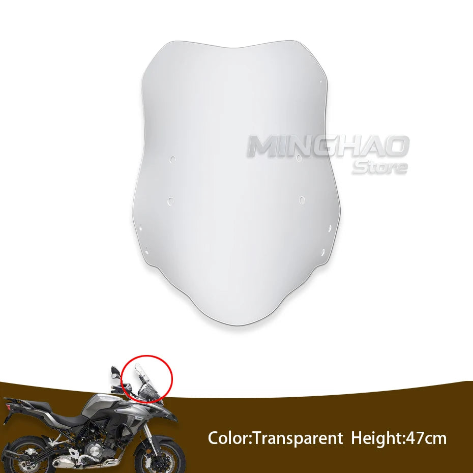 Motorcycle Windshield – Double Bubble Wind Deflector for Benelli TRK502/TRK502X
