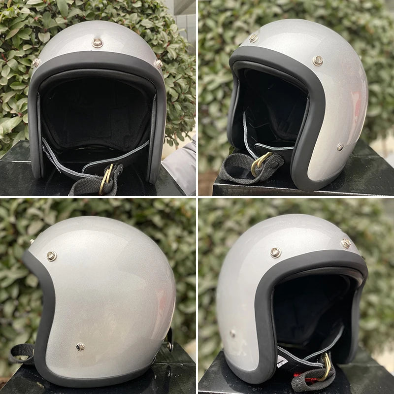 Open Face Helmets – BLD 500TX Retro Motorcycle Helmet, Vintage Small-Shell Jet & Scooter Helmet