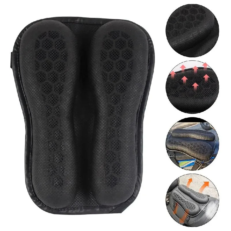 Motorcycle Seat Cushion – 3D TPE Gel Pad Anti-Slip Pressure Relief