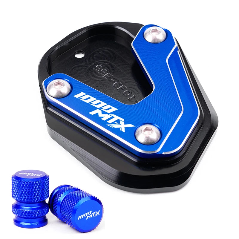 For CFMOTO 1000MT-X 1000MTX 1000 MTX 1000 MT X 2026 Motorcycle Kickstand Side Stand Extension Pad Support Plate Tire Caps – MOWOK Aluminum Black Red Grey Gold Blue Sky Blue Combo