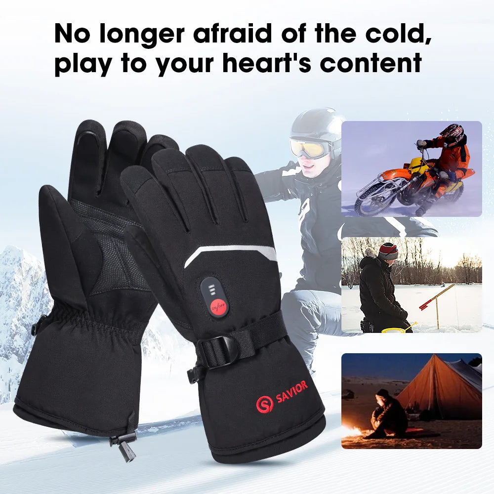Heated Gloves with Rechargeable Battery Thermal Gloves for Women Men Husband Ski Motorcycle Glove Hand Warmer Heat