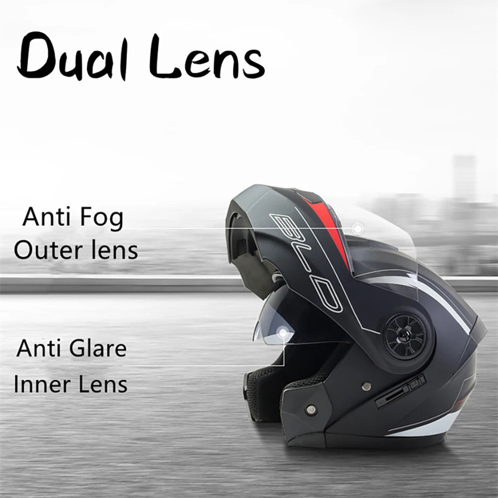 Bluetooth Modular Helmets – Full Face Motorcycle Helmet, Dual Visor, All-Season for Men & Women