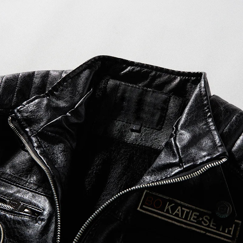PU Leather Motorcycle Jacket