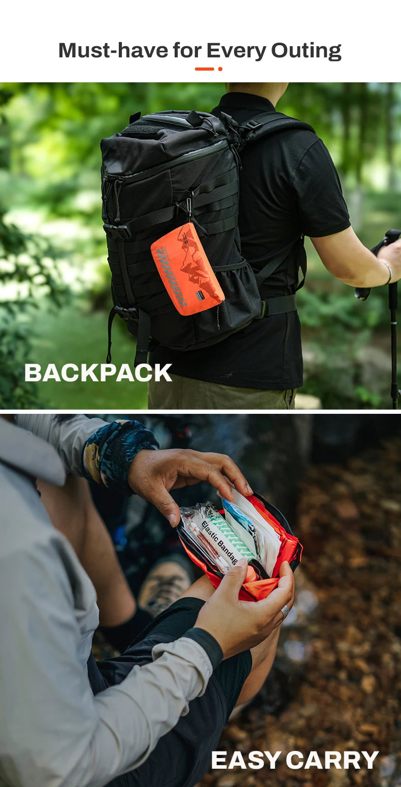 RHINO RESCUE Outdoor Travel First Aid Kit, Lightweight, Portable and Waterproof, Suitable for Hiking, Climbing, Car and Cycling