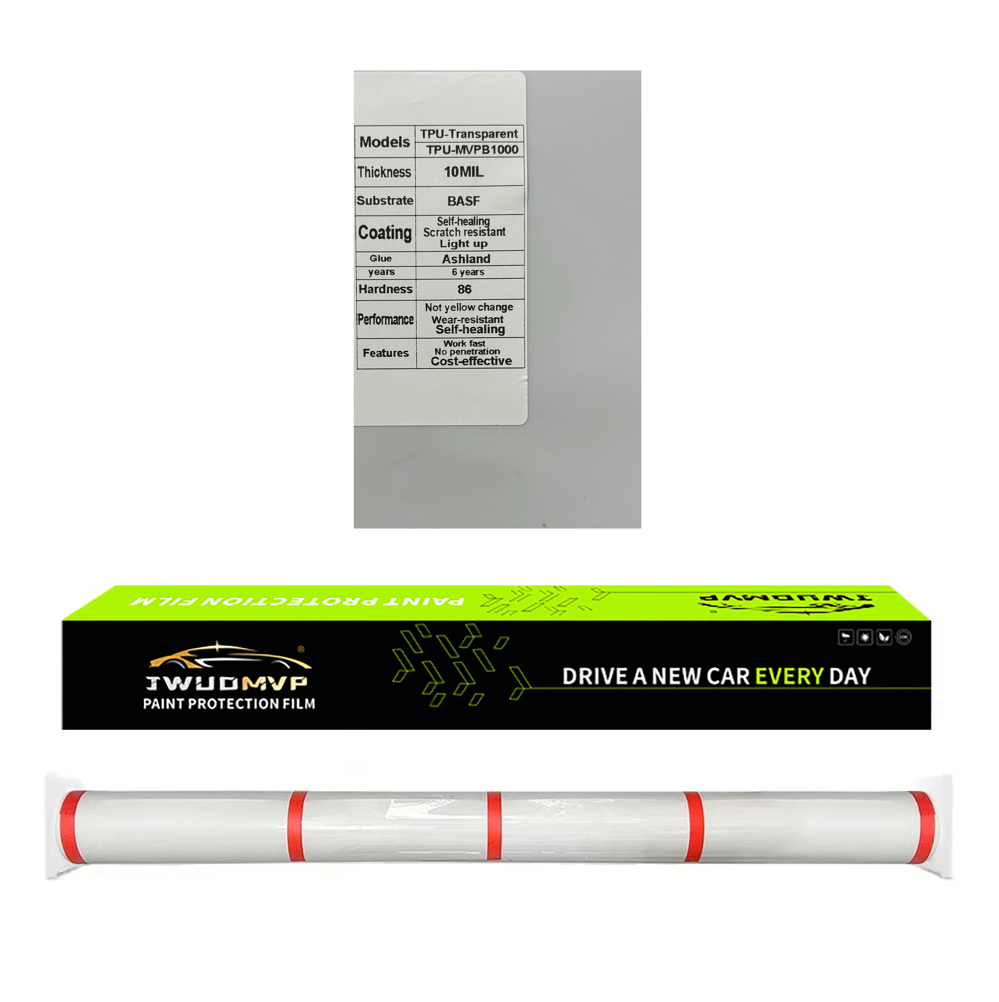 TPU PPF Bulk Roll 1.52×15m – Self-Healing Paint Protection Film – BASF / Covestro / Lubrizol – 7.5 / 8.5 / 10mil – Transparent / Gloss Black / Matte Black / Matte – $383–657