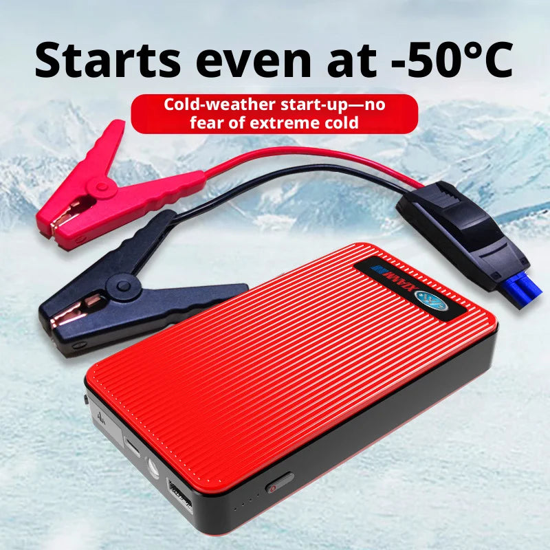 Minus Two 800A Car Jump Starter 12V – Emergency Battery Booster Power Bank with LED Light for Auto, Motorcycle & SUV (Petrol & Diesel)