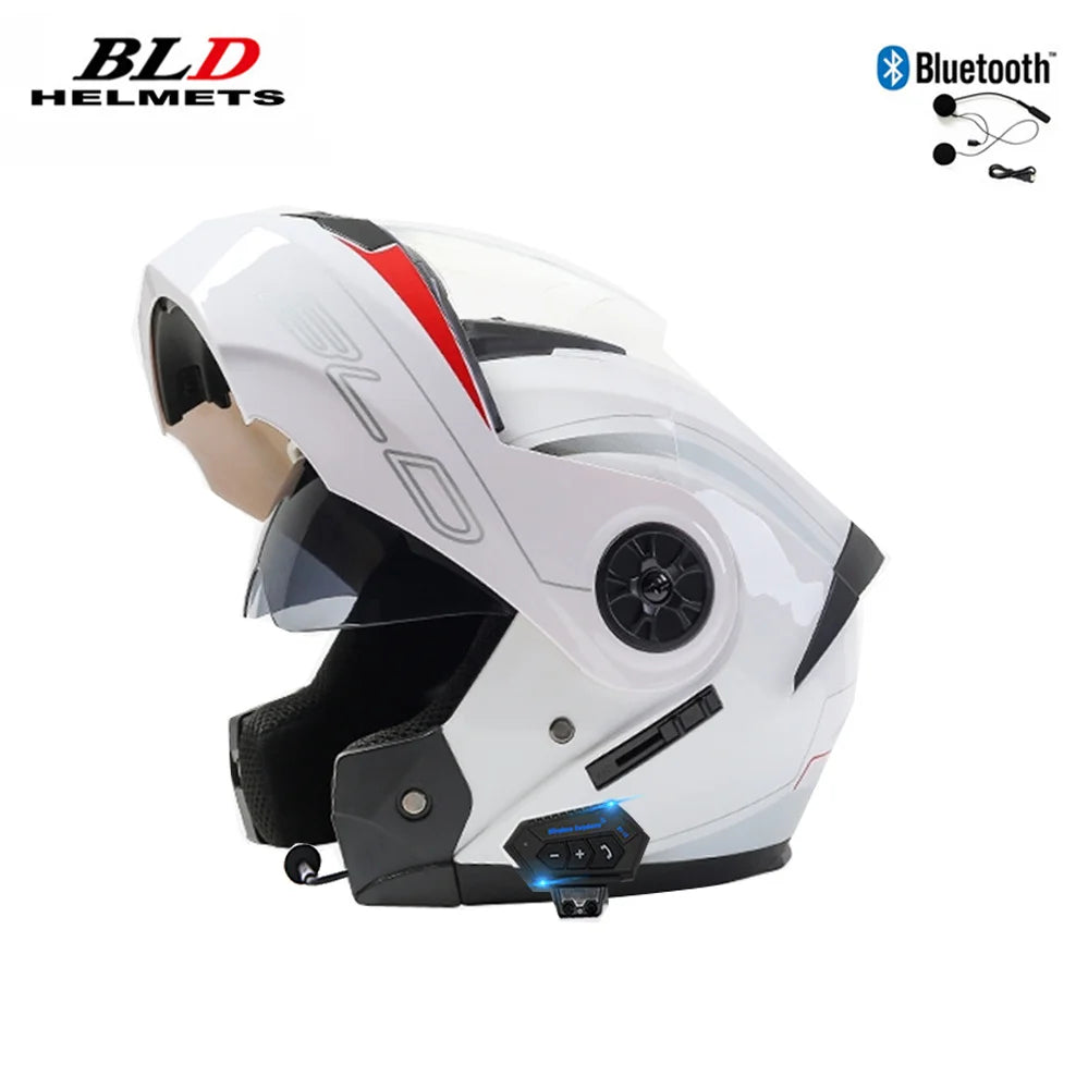 Bluetooth Modular Helmets – Full Face Motorcycle Helmet, Dual Visor, All-Season for Men & Women