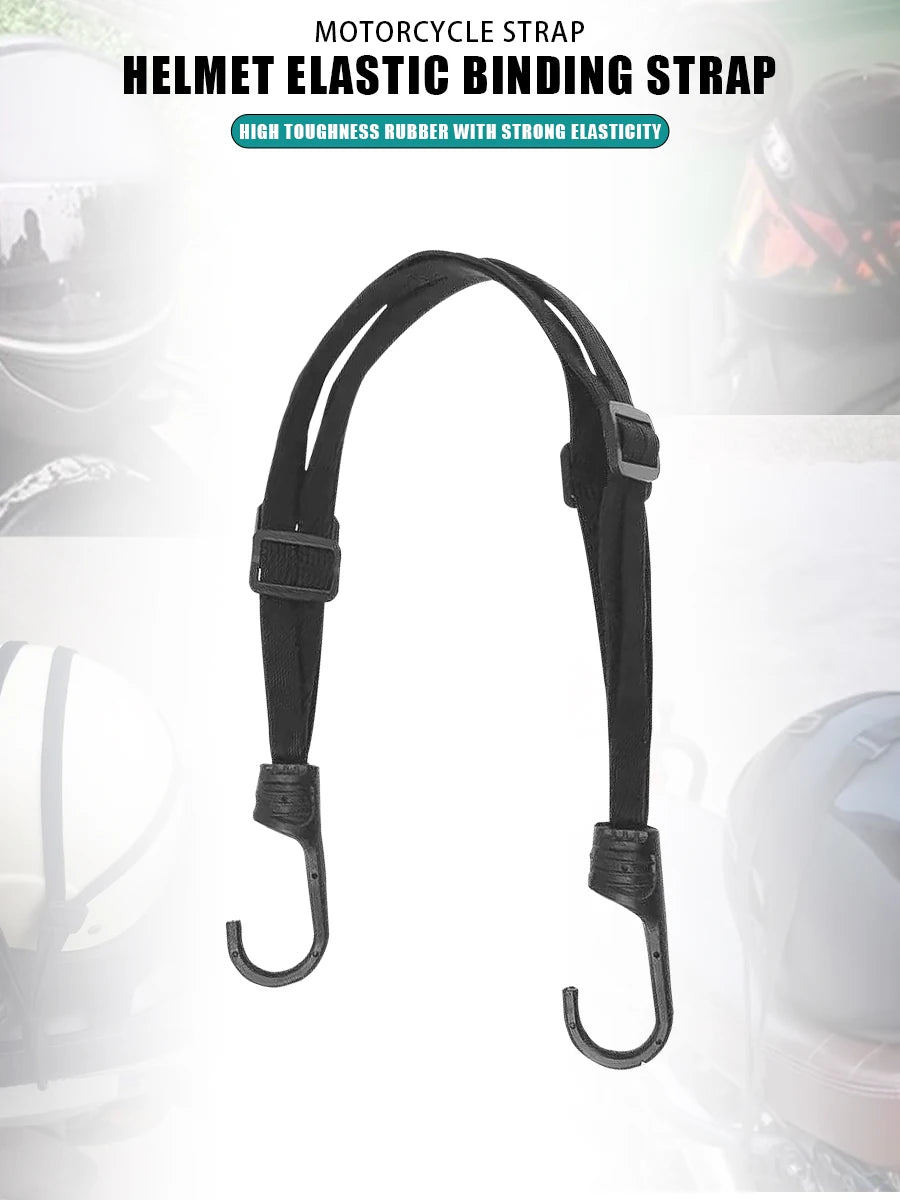 Universal 60cm Motorcycle Luggage Strap Moto Helmet Gears Fixed Elastic Buckle Rope High-Strength Retractable Protective Net