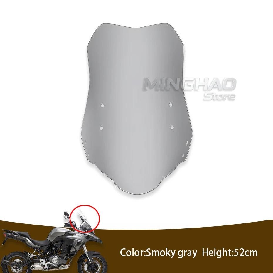 Motorcycle Windshield – Double Bubble Wind Deflector for Benelli TRK502/TRK502X