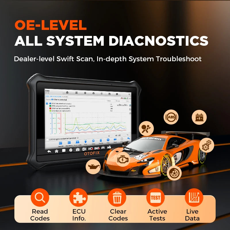 OTOFIX D1 Lite Bi-Directional OBD2 Scanner – 38+ Resets – All System – FCA SGW – DoIP + CAN FD – 7" Android Tablet – 2-Year Free Update – $518