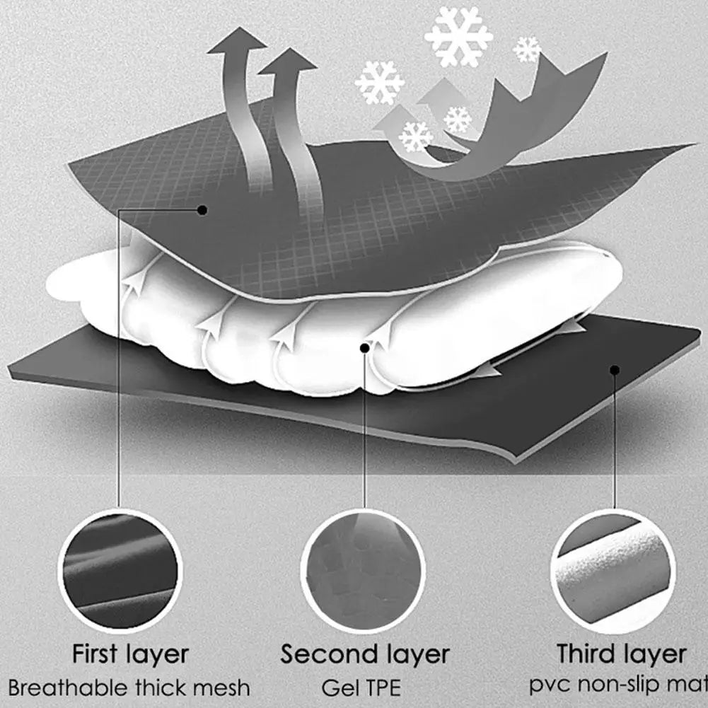 Motorcycle Seat Cushion – Gel Pad Breathable Anti-Slip Heat Insulation