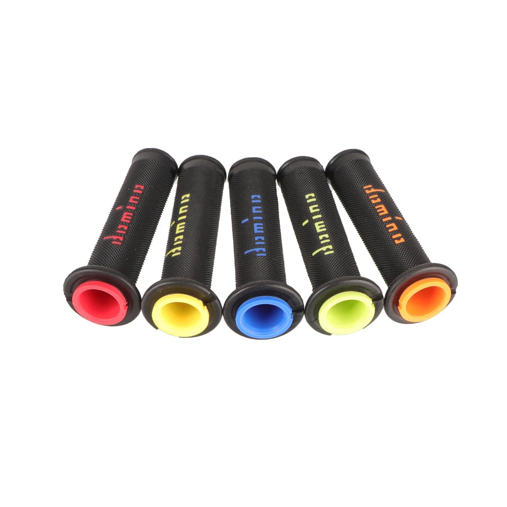 Universal Motorcycle Handlebar Grips 7/8" Left 22mm Right 24mm Non-Slip Silicone Gel Rubber Brake Grips for ATV Dirt Pit Bike Racing Motocross – 9 Colors (1 Pair)
