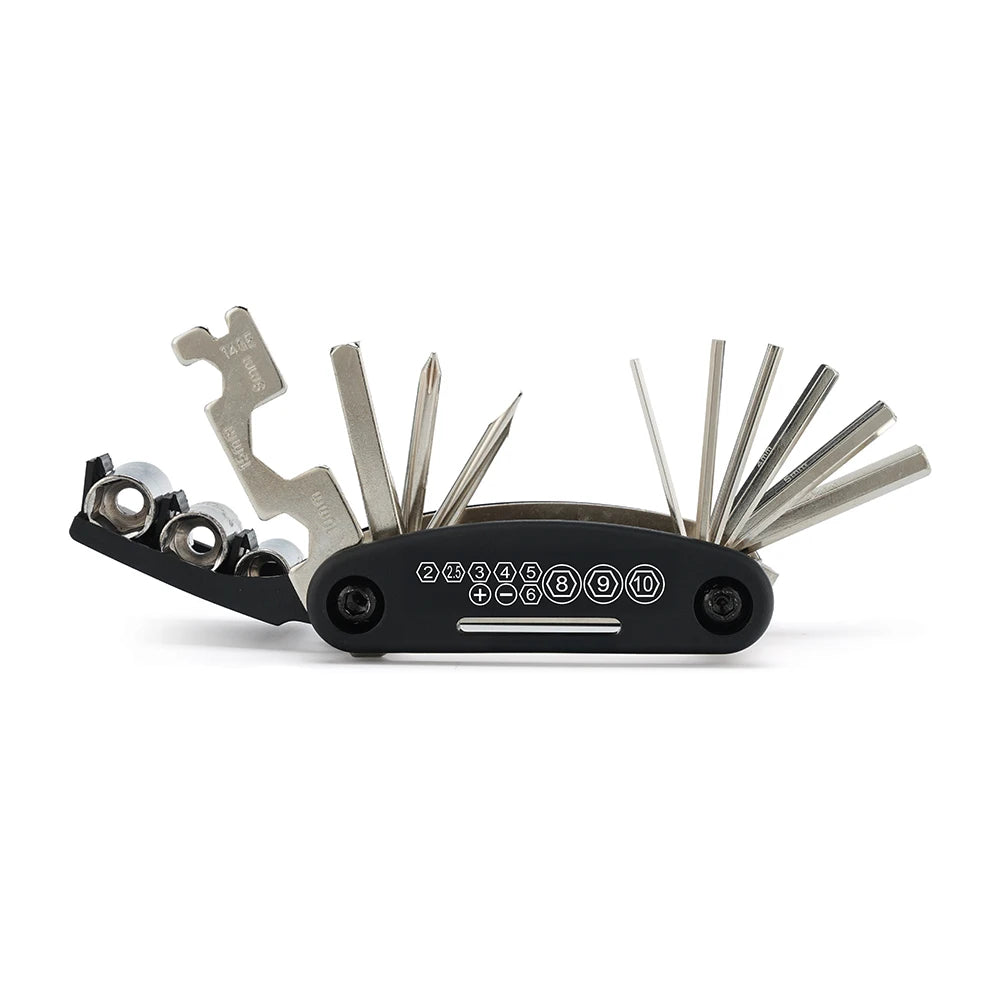 Honda CB500X / CB500F 16-Function Folding Multi-Tool – CNC Aluminum – Allen + Socket + Hex + Screwdriver + Spoke Wrench – $10