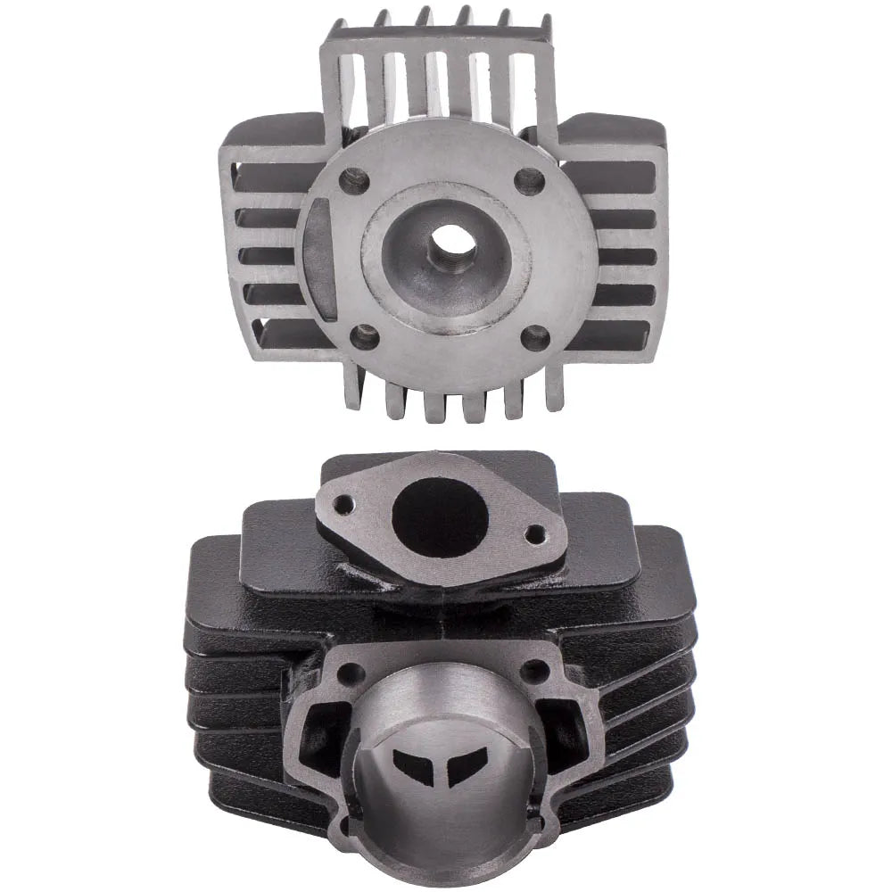 Cylinder Piston Barrel Kit With Gaskets Plug&Studs for Yamaha PW50 Piwee 50 1986	Cylinder Engine Piston Gasket