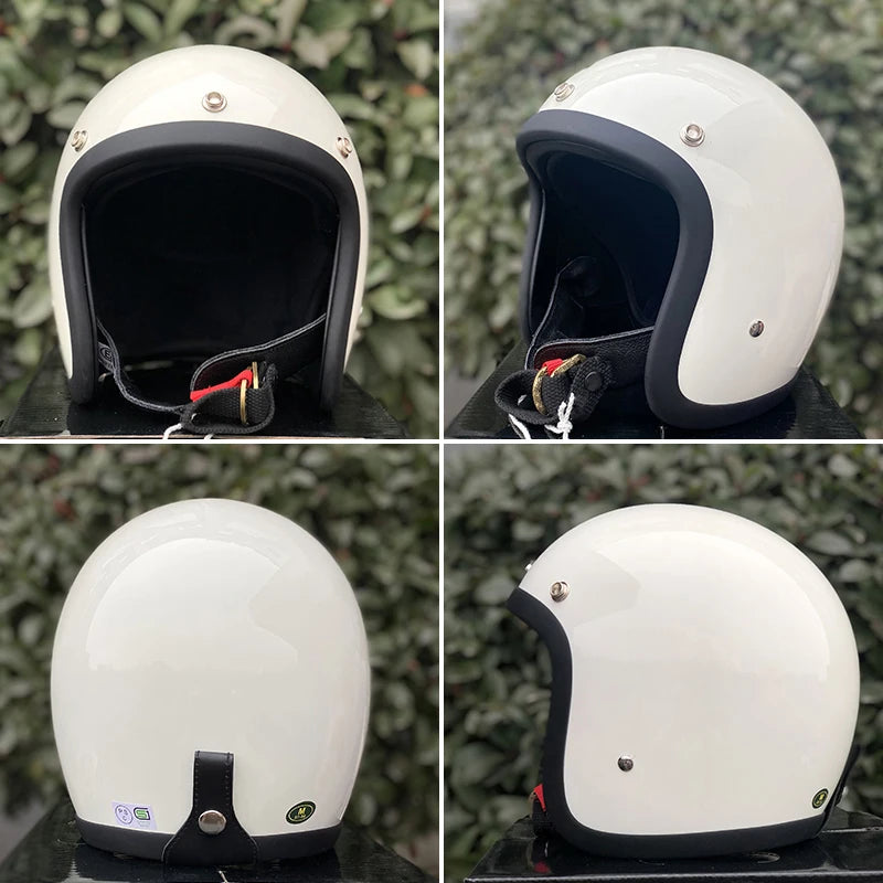 Open Face Helmets – BLD 500TX Retro Motorcycle Helmet, Vintage Small-Shell Jet & Scooter Helmet