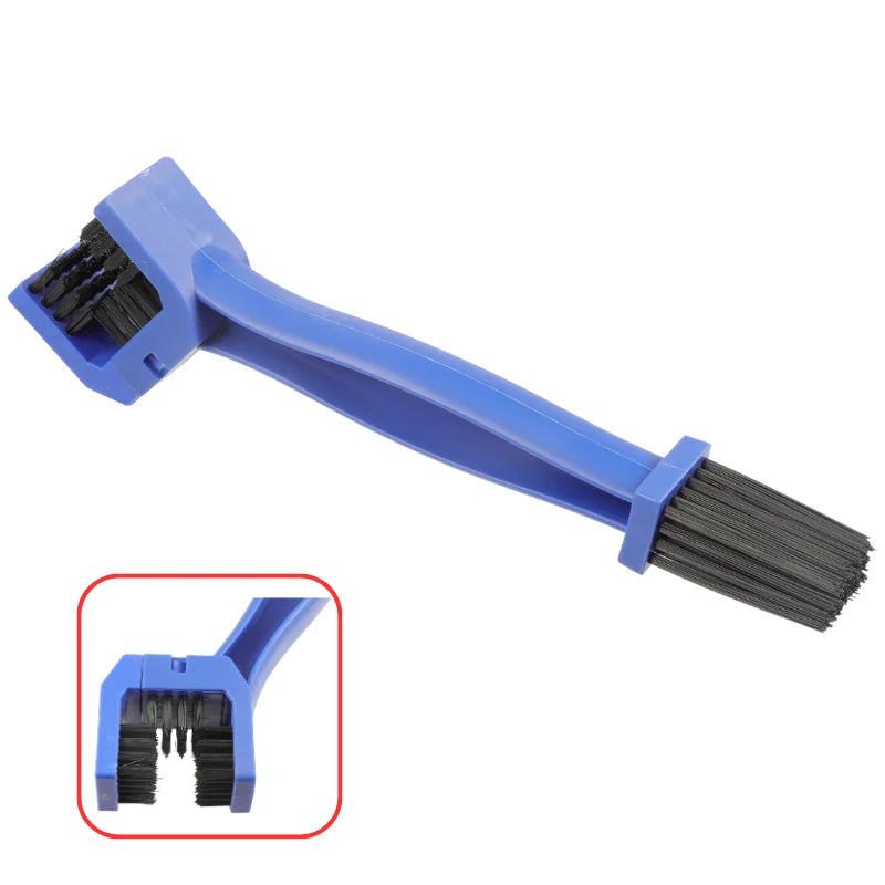 Chain Oil Storage Box & Brush Kit – Motorcycle & Bicycle Chain Cleaning Maintenance Organizer – Black / Blue / Orange – $18