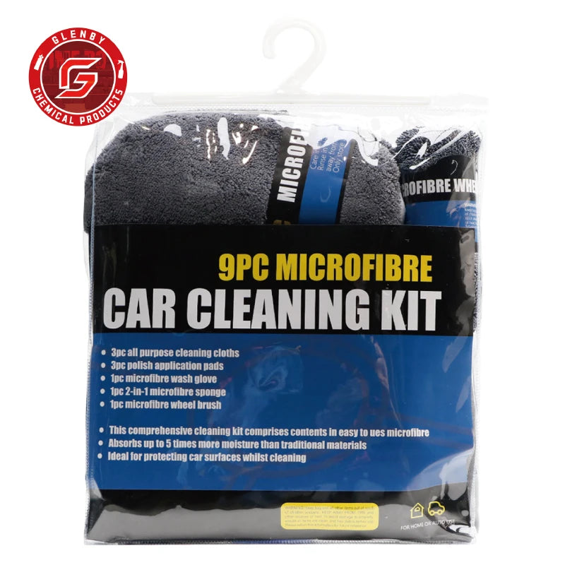 9-Piece Car and Motorcycle Cleaning Kit