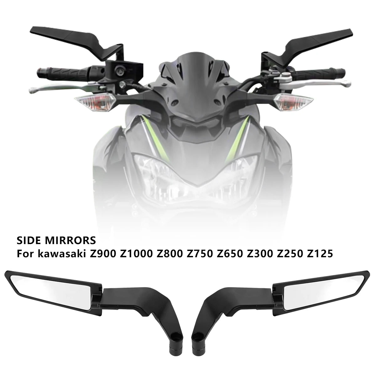 SOYAVISION Stealth Winglet Rotatable Motorcycle Mirror CNC Aluminium Adjustable Rearview Motorcycle Mirror for Yamaha MT-03 MT-07 MT-09 R1 R3 R7 XMAX KTM BMW
