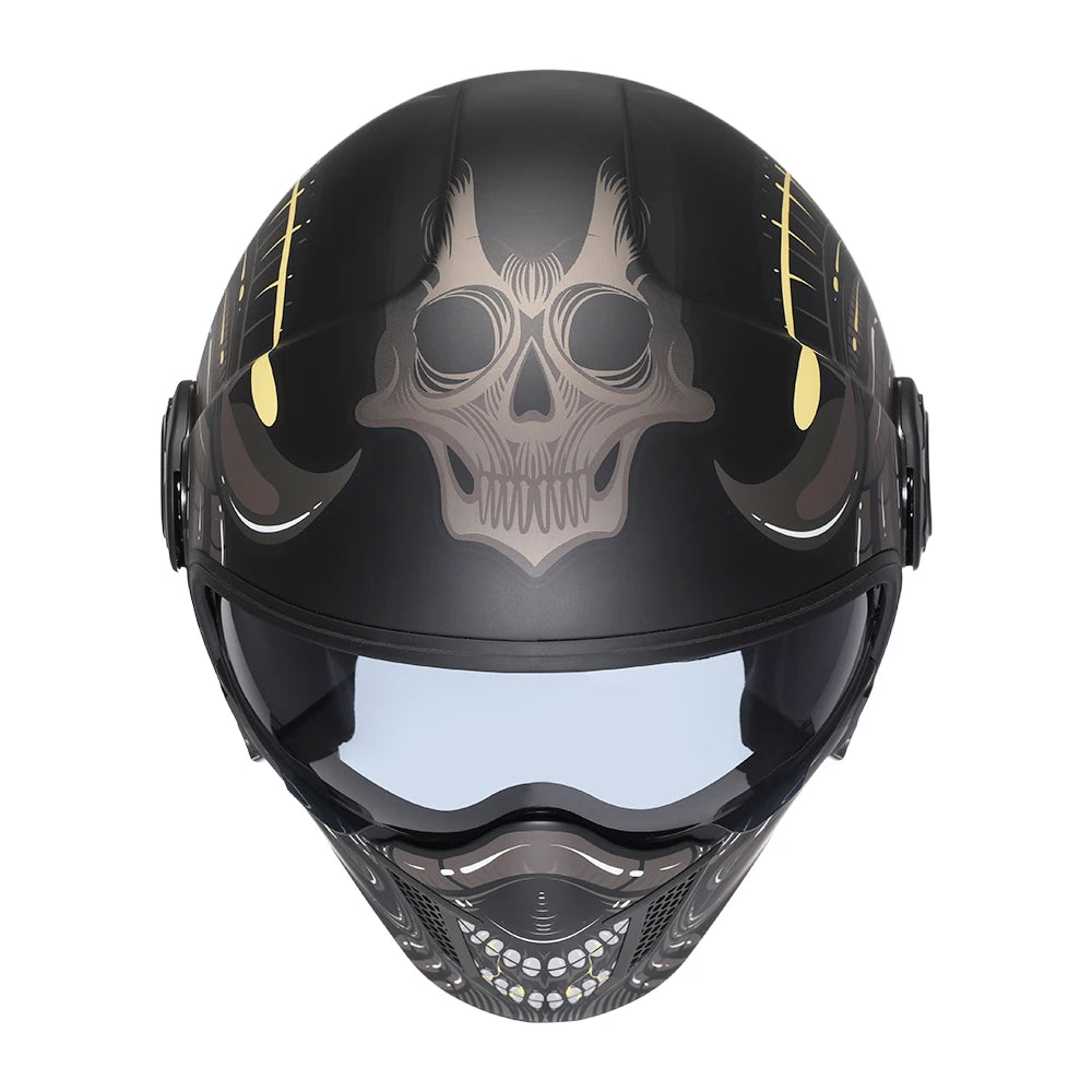 Modular Helmets – DOT & ECE Certified 3/4 Open Face Motorcycle Helmet for Men & Women