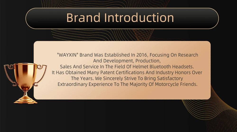 WAYXIN R9 Motorcycle Bluetooth Intercom – 6-Rider 1500m