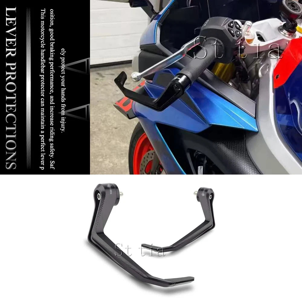 Aprilia RS125 / RS457 / RS660 / GPR150 / GPR250 / Tuono125 CNC Brake & Clutch Lever Guard – Aluminum – Black / Gray / Red – $60–$61